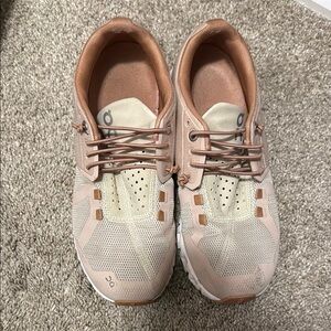 On Running Women's Athletic Shoes - Cream and Tan